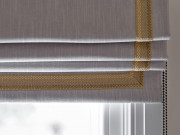 Roman blind with inset braid from chain hanging system