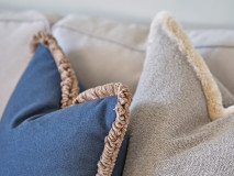 Cushions with brush fringe