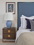 Blue headboard