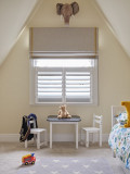 Roman blind with inset braid