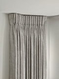 Double pleat curtains