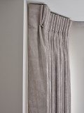 Double pleat curtains
