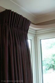 curtains from painted lath