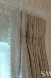 curtains with bead detail