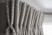 double pleat curtain with covered lath
