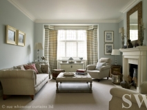 curtains from pelmet in bay window