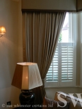 curtains from pelmet with a border and beading