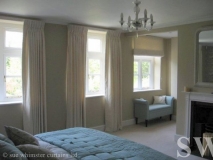 bedroom curtains from covered lath
