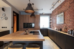 Electric blind in kitchen closed