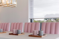 creation baumann electric roller blind in dining room