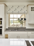 Roman blind over sink