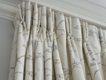 Double pleat curtains