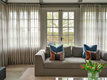 Double pleat sheer curtains