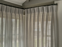 Double pleat sheer curtains