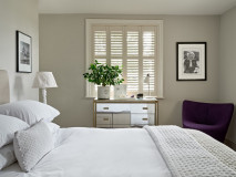Bedroom with shutters