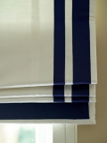 Roman blind with trim