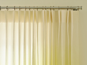 Single pleat sheer curtain