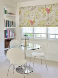Roman Blind with sheer roller blind