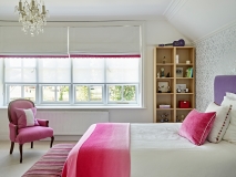 Designers Guild Verese Fuchsia and Designers Guild Lismore White