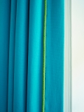 Designers Guild Drillo Turquoise with Designers Guild Varese Apple piping