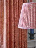 Curtain next to lamp shade