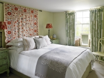 curtains on white pole
