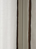 Café curtain with braid