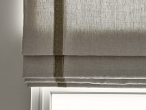 Roman blind with inset braid